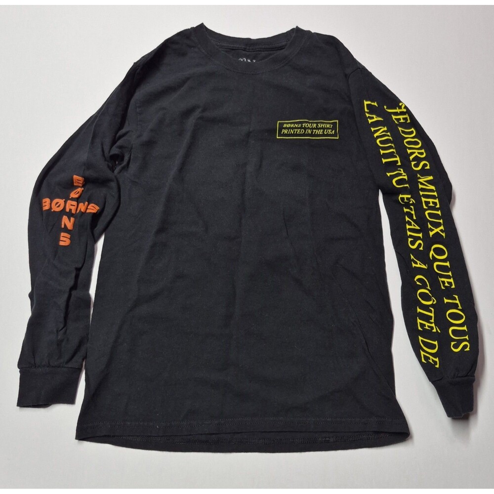 BORNS High As A Pretty Star Tour Shirt Long Sleeve Black Small EUC Merch Indie